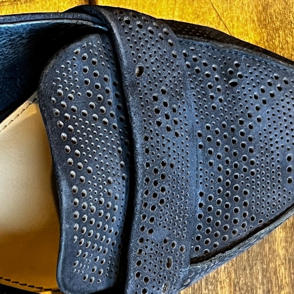 Vince Camuto Navy Blue Leather Mule Size 6.5 - Picture 2 of 10